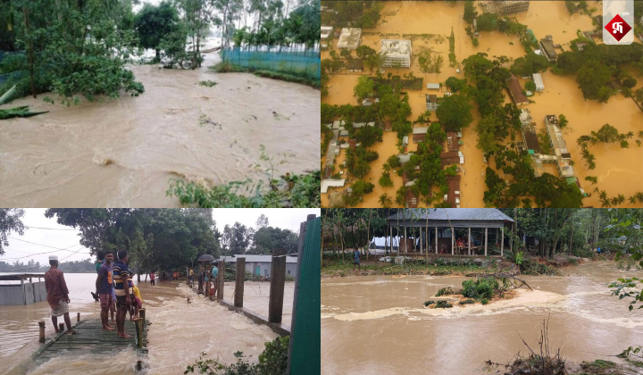 শেরপুর-ময়মনসিংহে আকস্মিক বন্যা, পানির তলে ১৬৩ গ্রাম