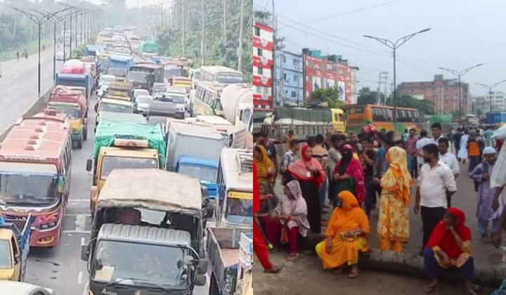 ফের বিক্ষোভে উত্তাল আশুলিয়া, চরম দুর্ভোগে জনজীবন