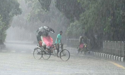 দুই বিভাগে বজ্রসহ বৃষ্টির পূর্বাভাস