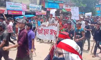 শিক্ষার্থীদের বিক্ষোভে উত্তাল হবিগঞ্জ, মহাসড়ক অবরোধ